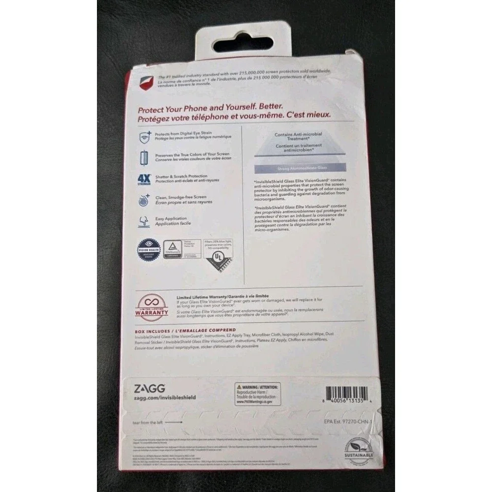 ZAGG Invisable Sheild Vision Guard + Screen Protector Apple IPhone 12 Pro Max